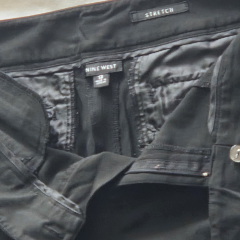 Nine West Black Straight Leg Pants
